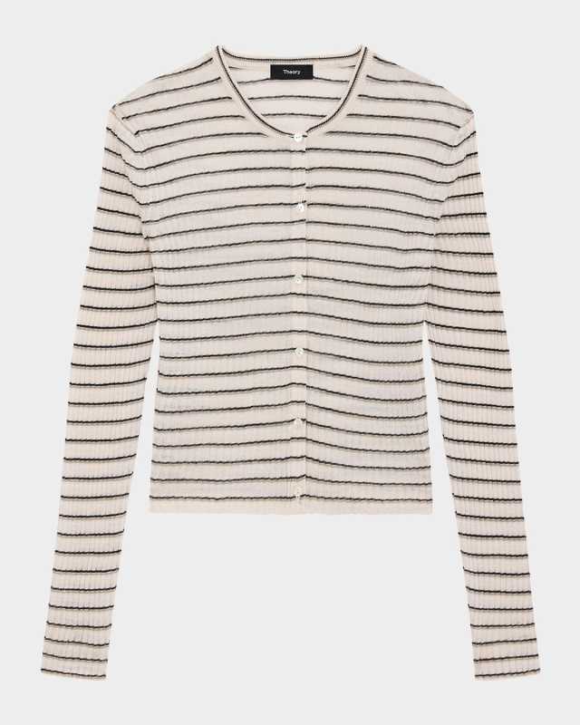 Stripe Cropped Cardigan